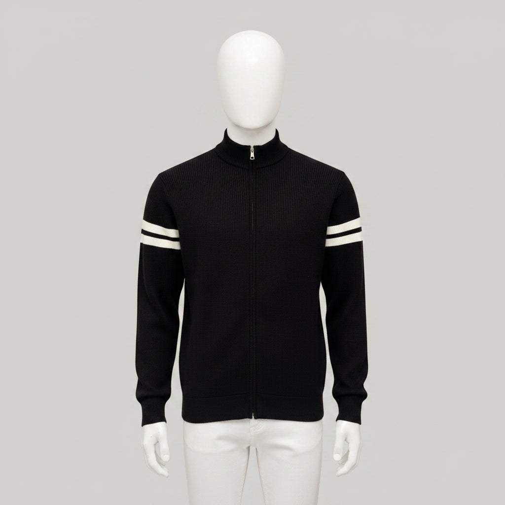 PULL VERT BLANC A MOTIF